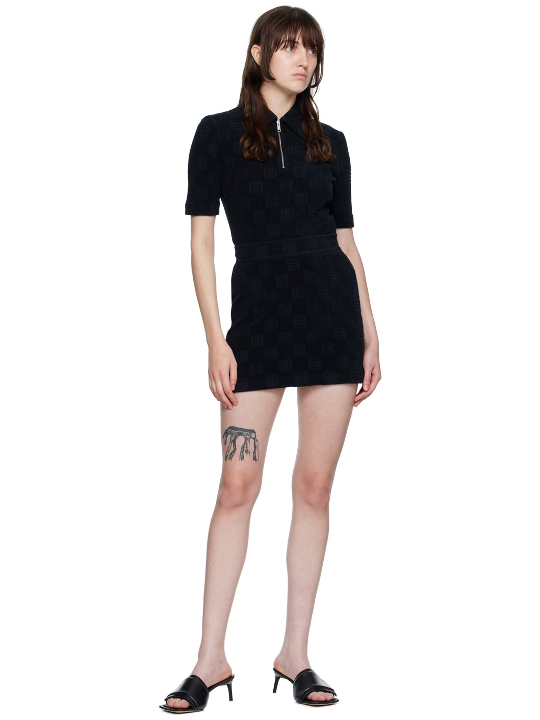 Black Monogram Miniskirt - 4
