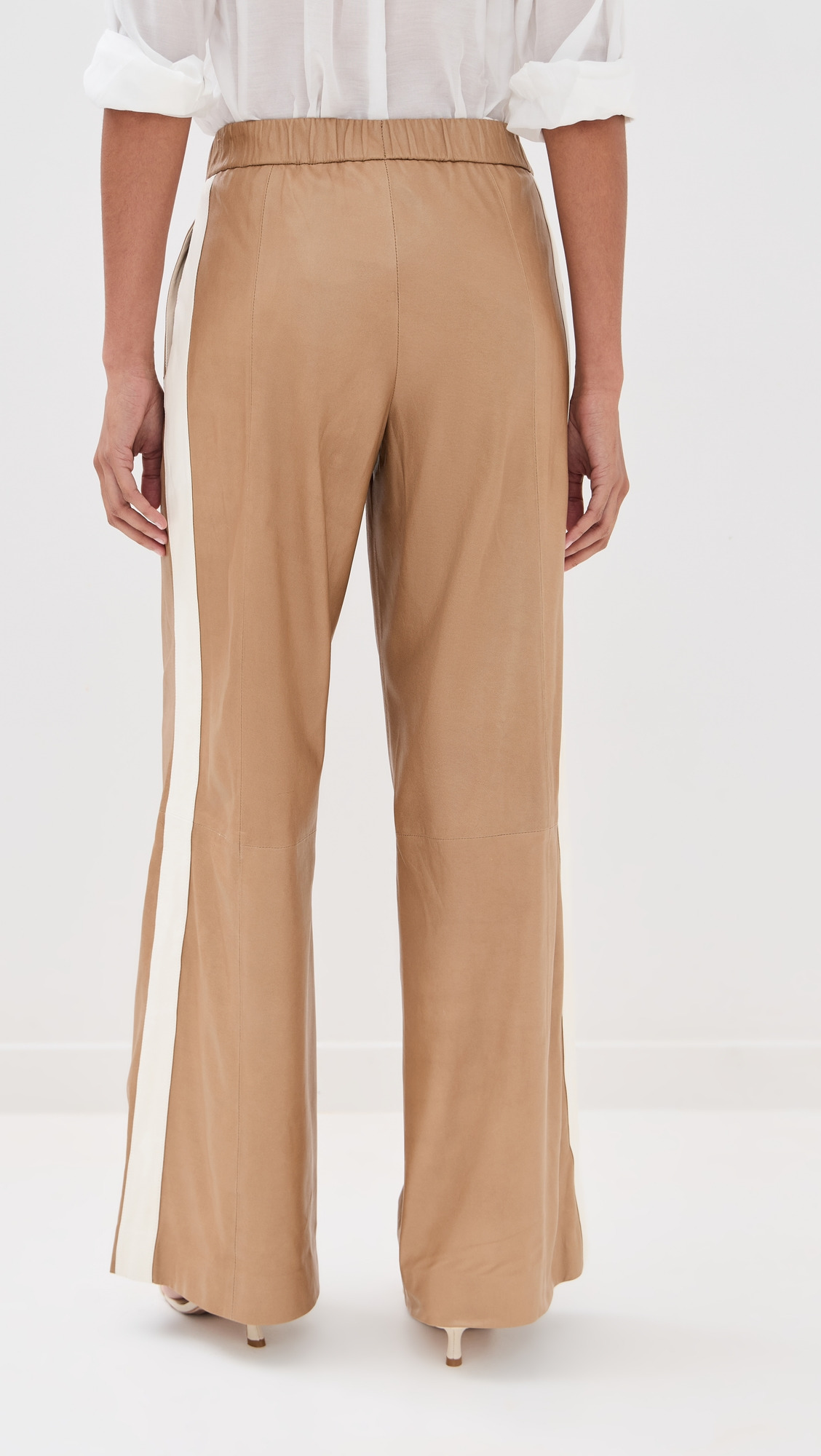 Leather Eva Pants with Bias Trim - 3