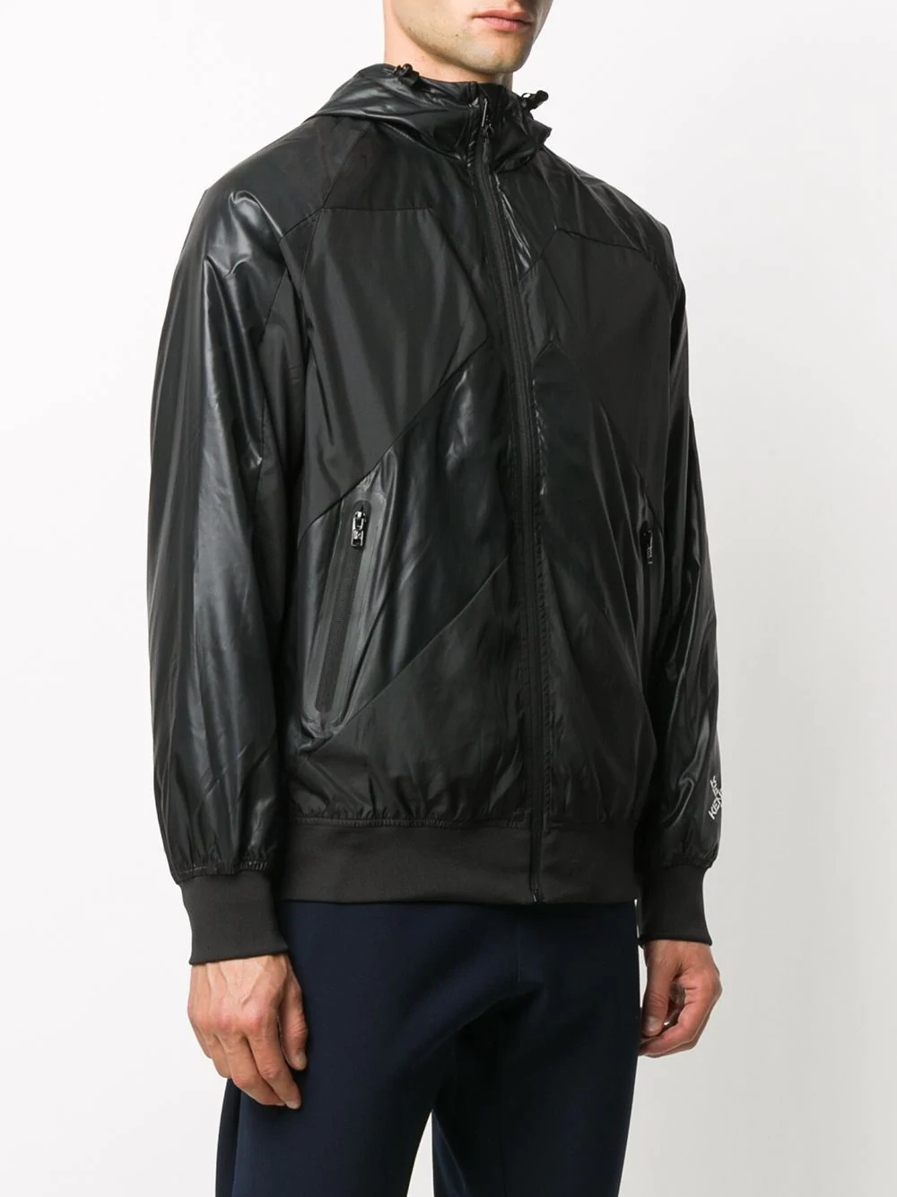 contrast panel hooded jacket - 3