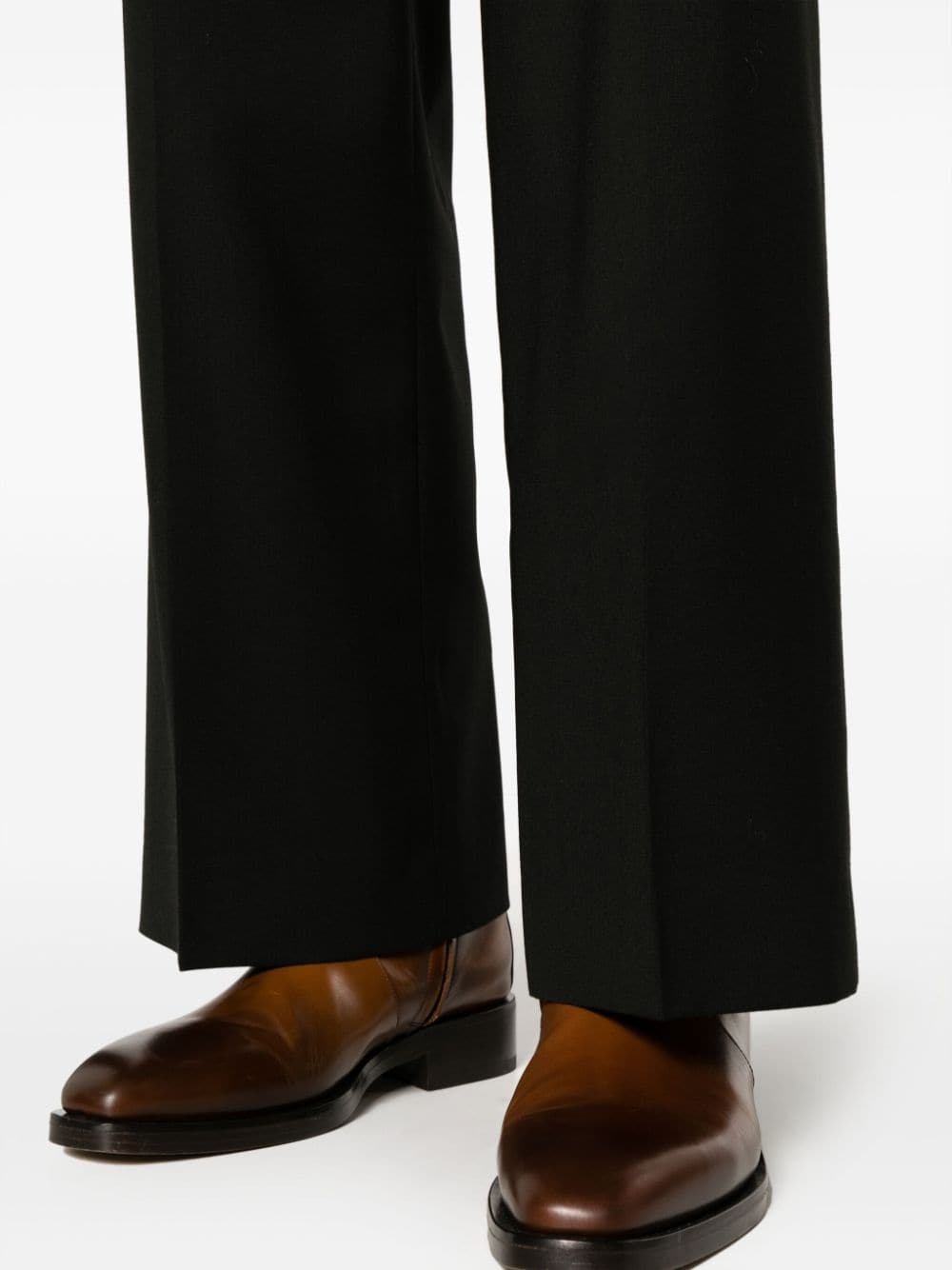 Tropical straight-leg tailored trousers - 5