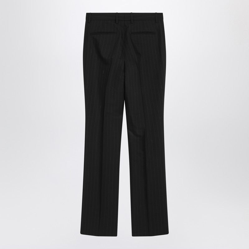 Gucci Black Wool Pinstripe Trousers Women - 2