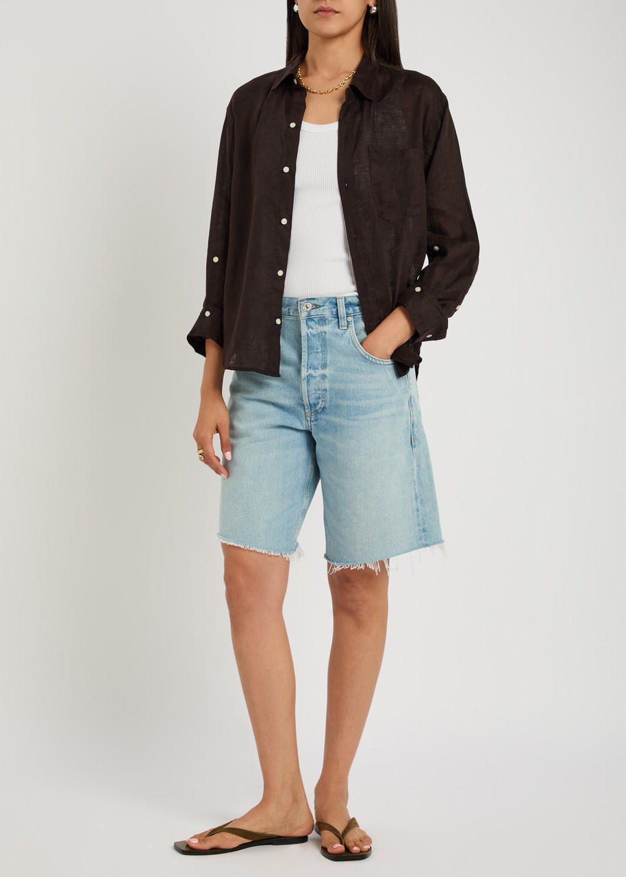 Citizens OF Humanity Kayla Shrunken Linen Shirt - 4