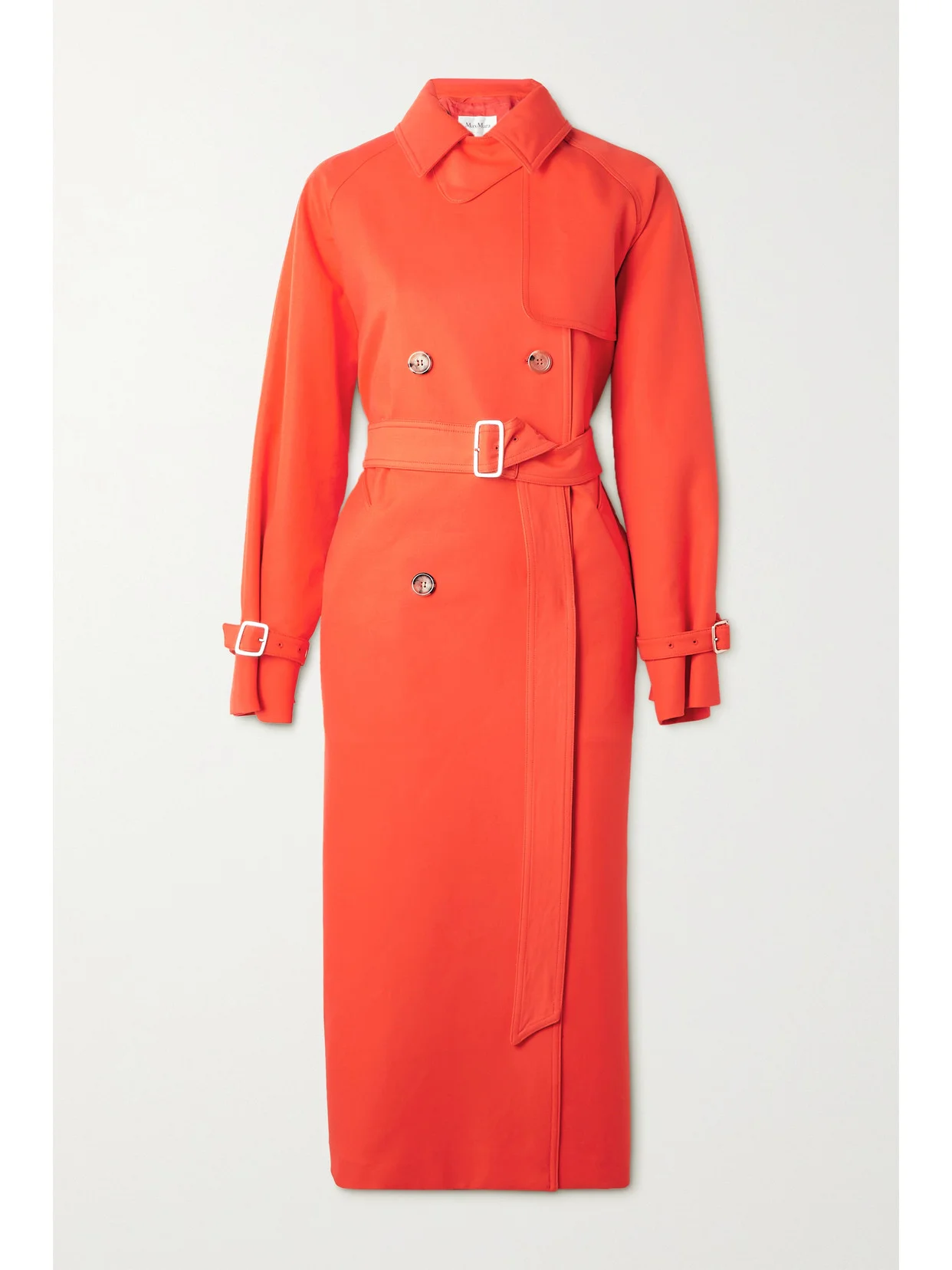 Egemone Double-breasted Cotton-gabardine Coat - 1