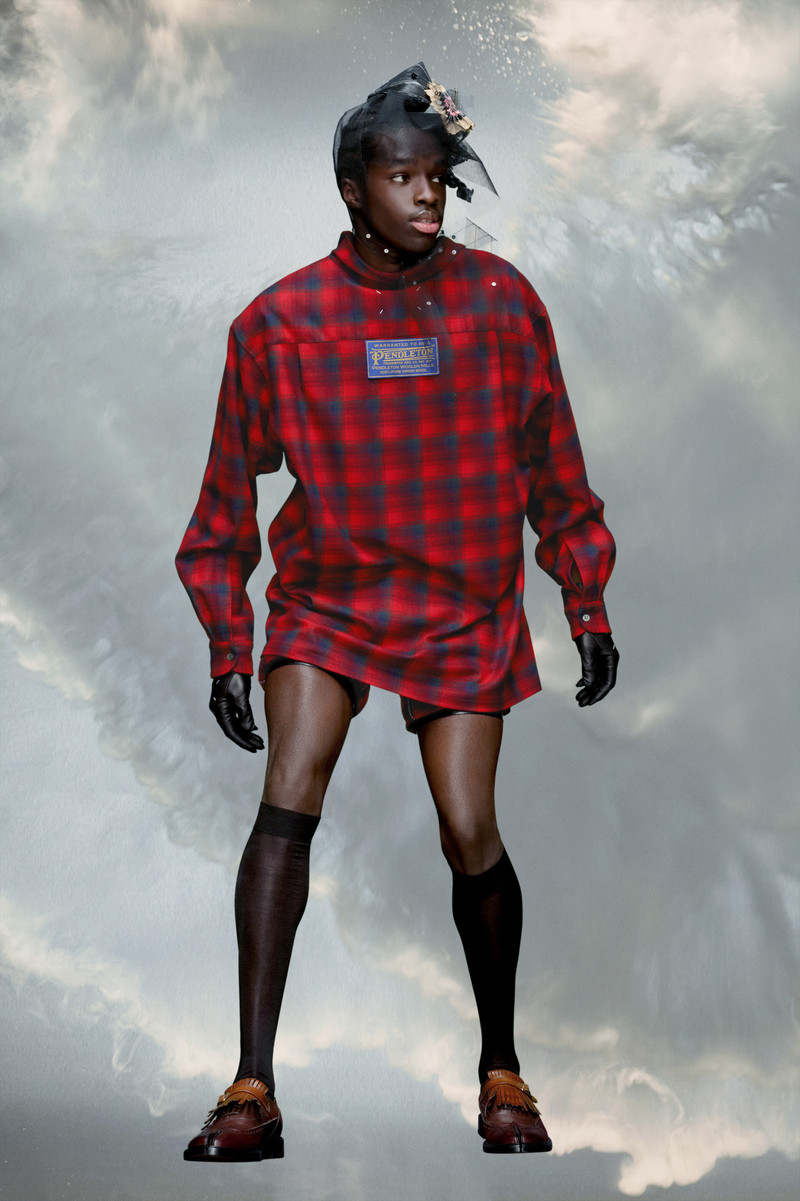 Maison Margiela Pendleton oversized shirt outlook