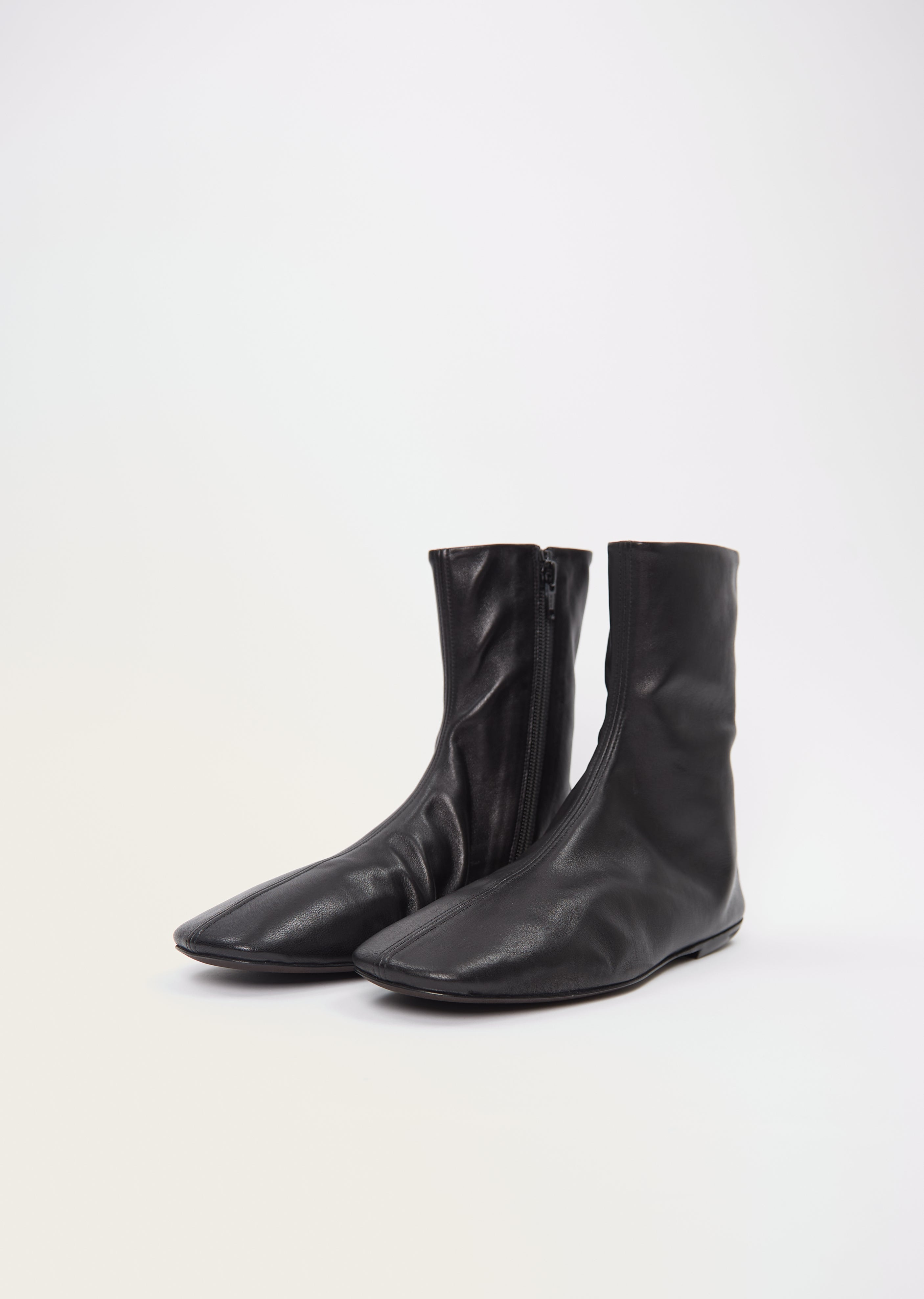 Leather Ankle Sock Boot - 2