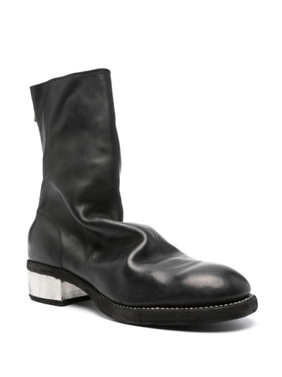 Guidi round-toe leather boots outlook