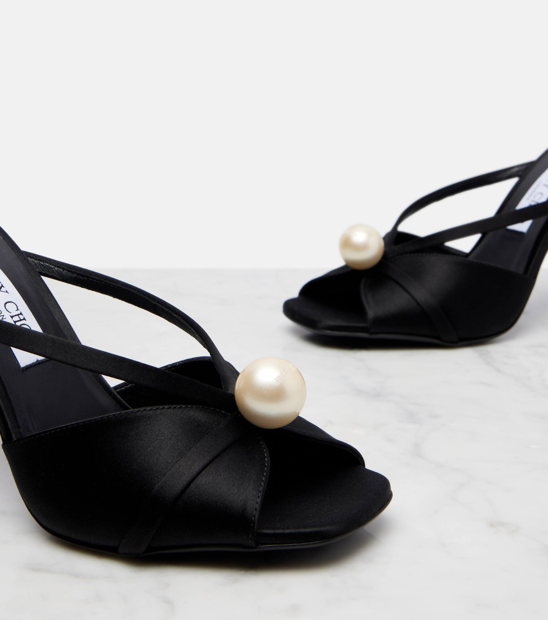 Siva 95 embellished satin sandals - 5
