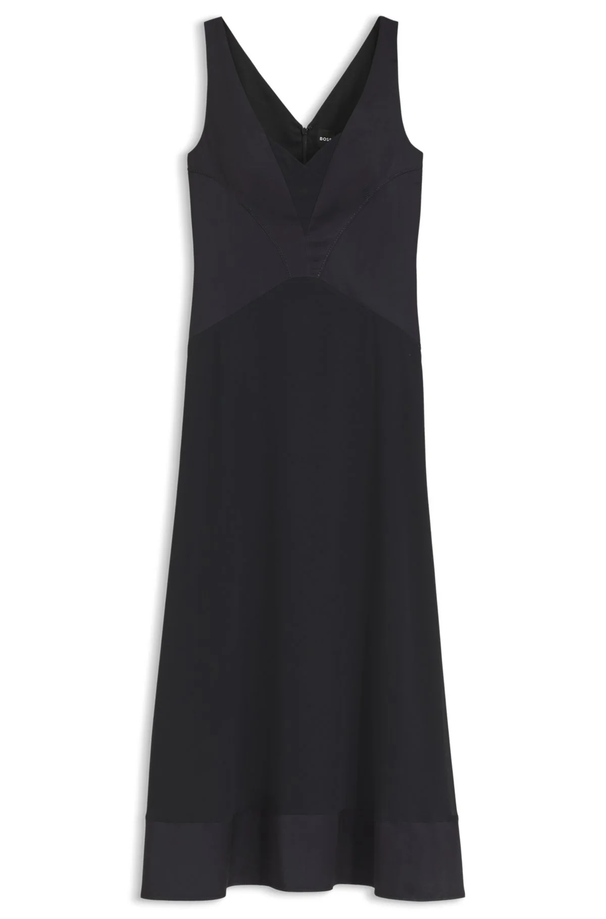 SLEEVELESS MAXI DRESS WITH V-NECKLINE - 1