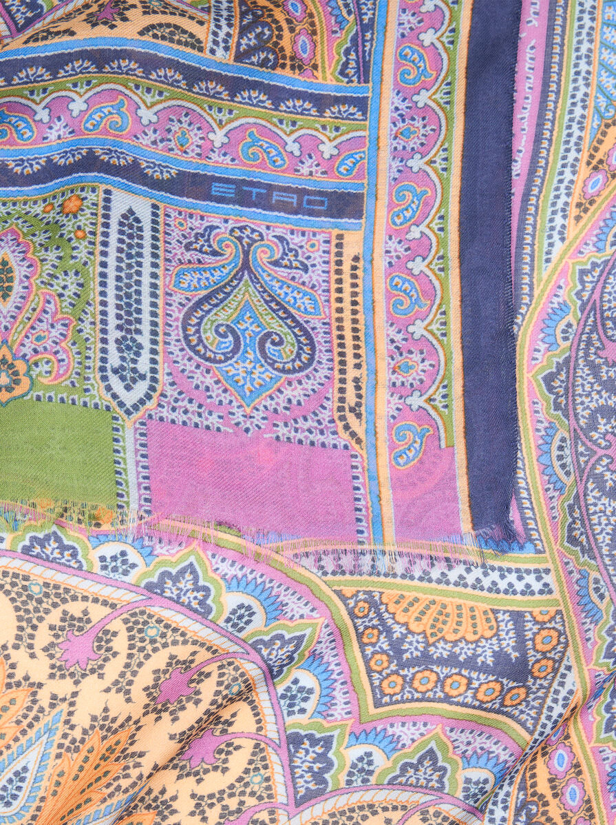 PATTERNED CASHMERE-BLEND SCARF - 3