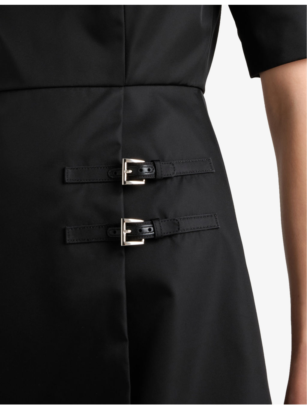 Re-Nylon logo-plaque recycled-nylon mini dress - 4