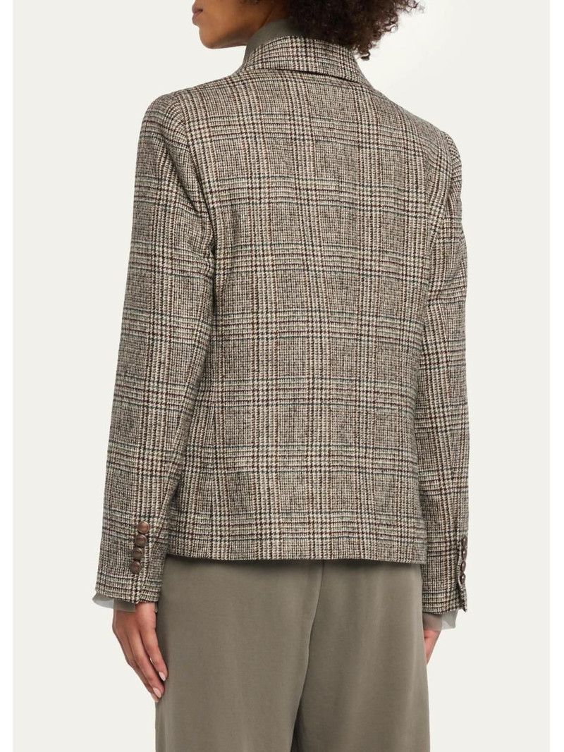 Double-Breasted Prince Of Wales Tailored Jacket 3