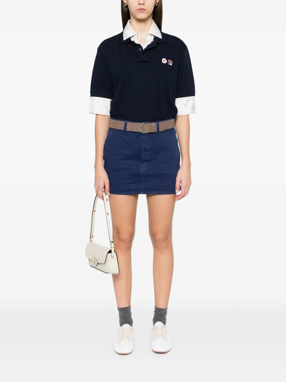 logo-appliqué mini skirt - 2