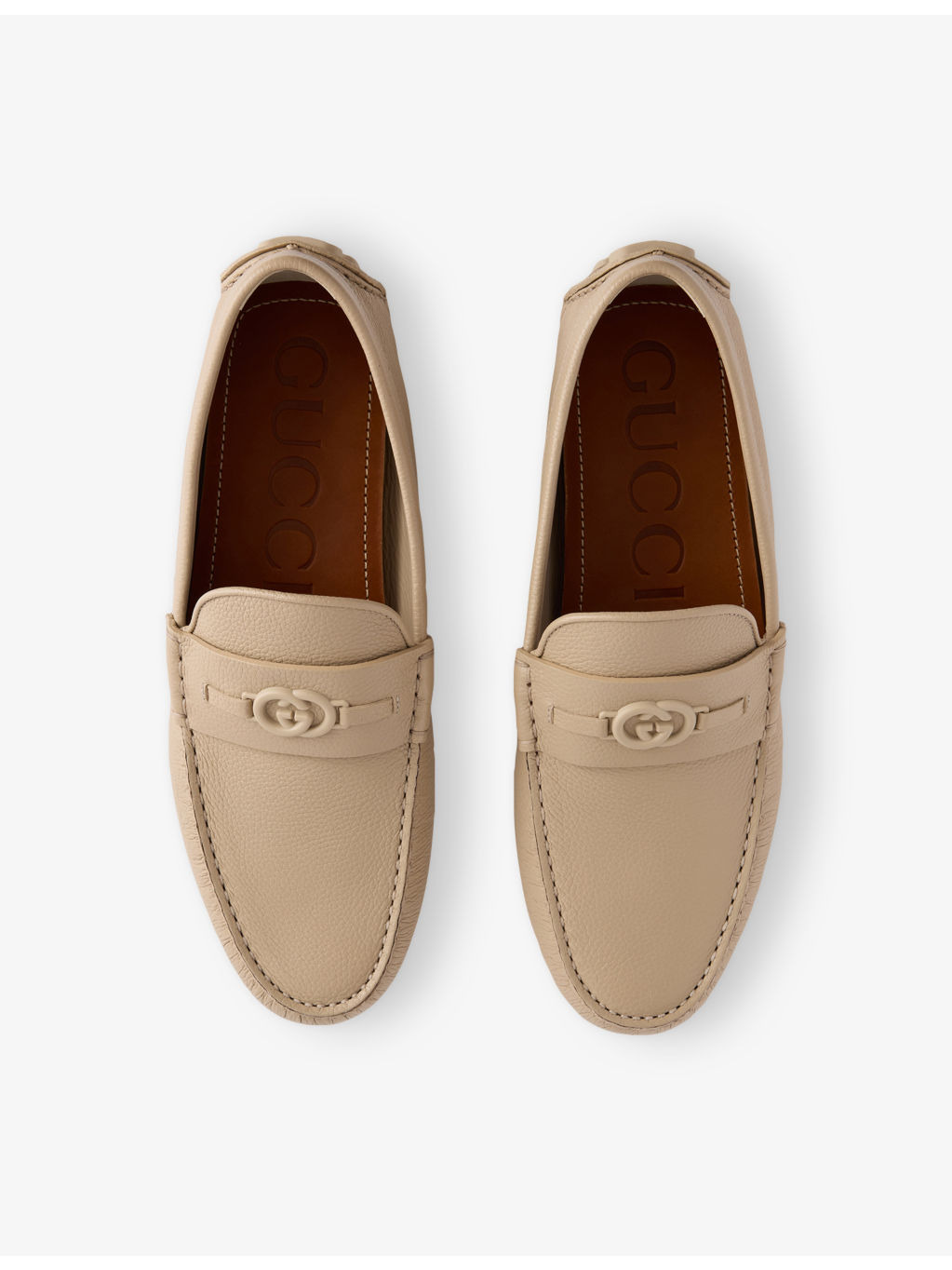 GG Leather Driver Loafers - 2
