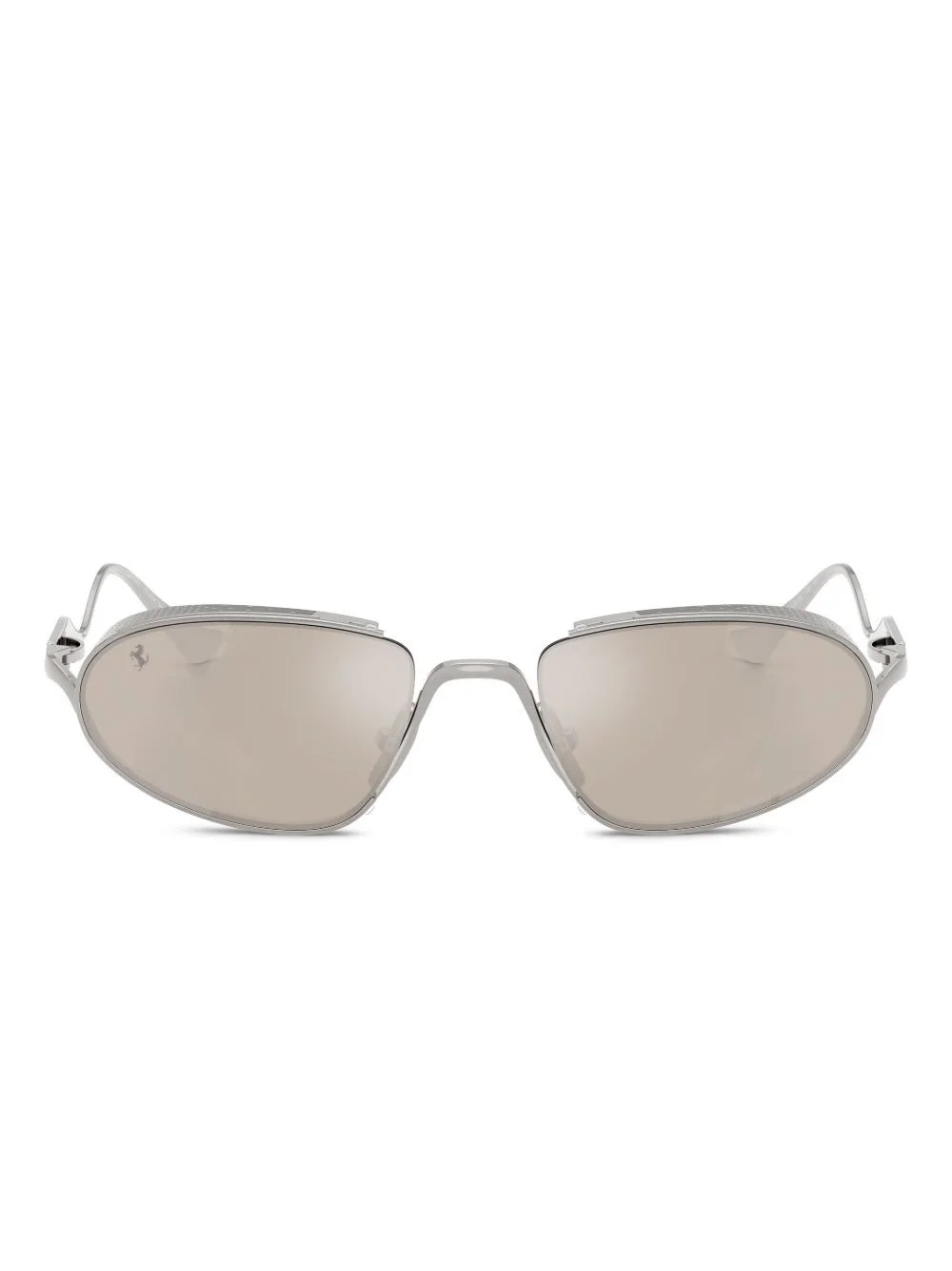 oval-frame asymmetric sunglasses - 1