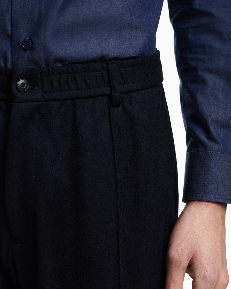 TROUSERS WITH RIBBING IN ULTRA-LIGHTWEIGHT COMPACT WOOL JERSEY 5