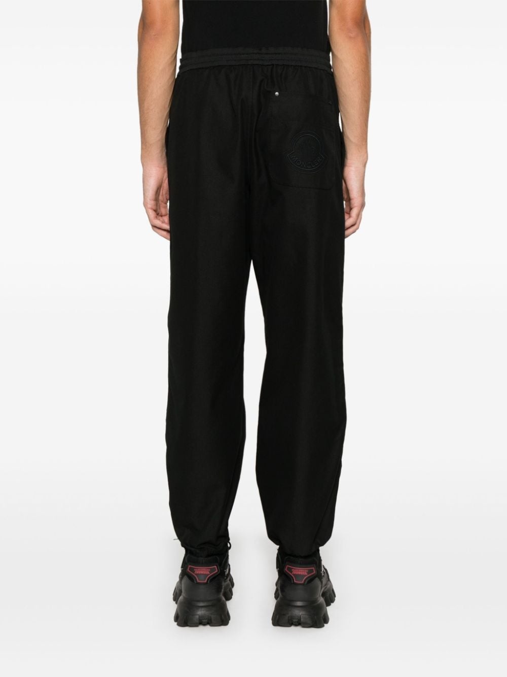 embroidered-logo trousers - 4