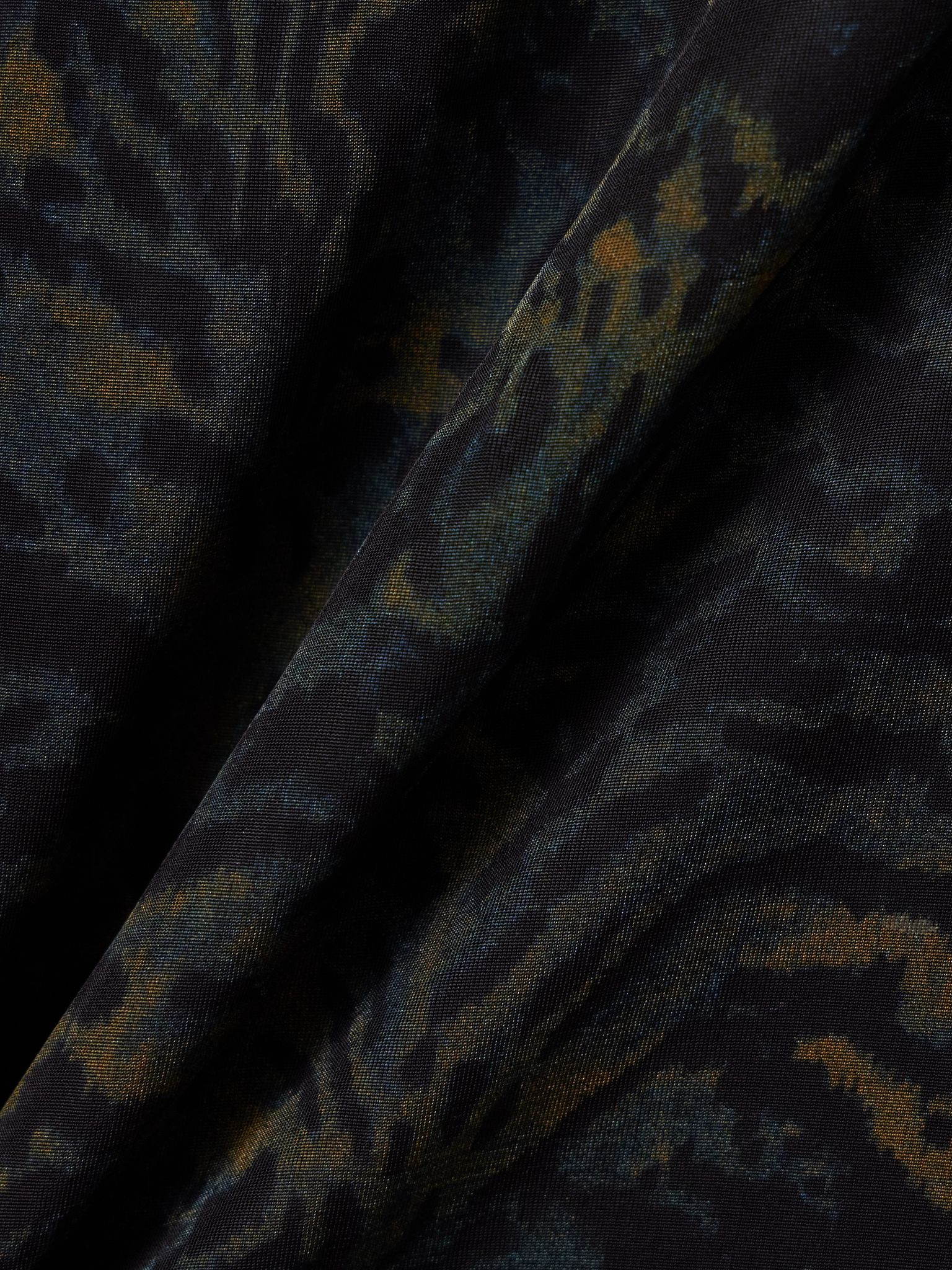 Aurelia printed stretch-jersey turtleneck top Dark green - 5