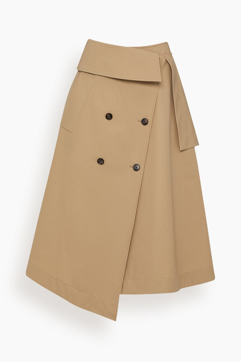 Deconstructed Trench Skirt in Sand 1