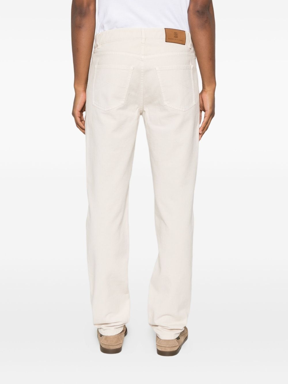 logo-embroidered jeans - 4