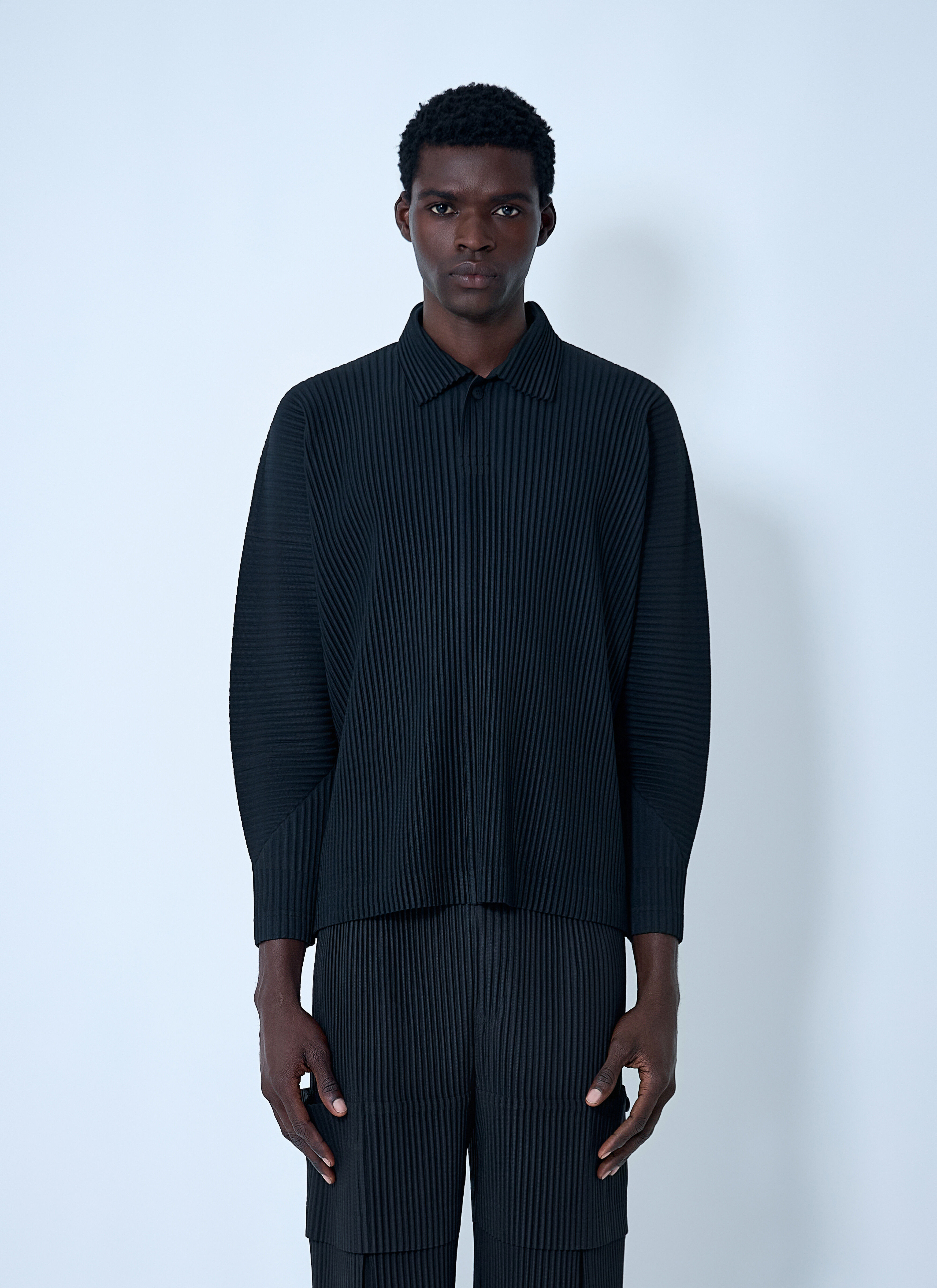 Pleated Polo Shirt - 1