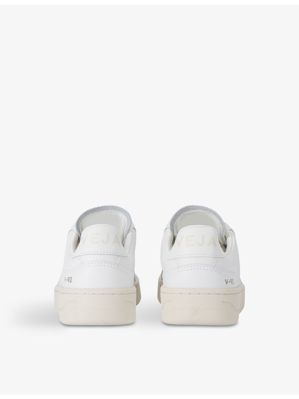 Women's V90 logo-embroidered low-top leather trainers - 4