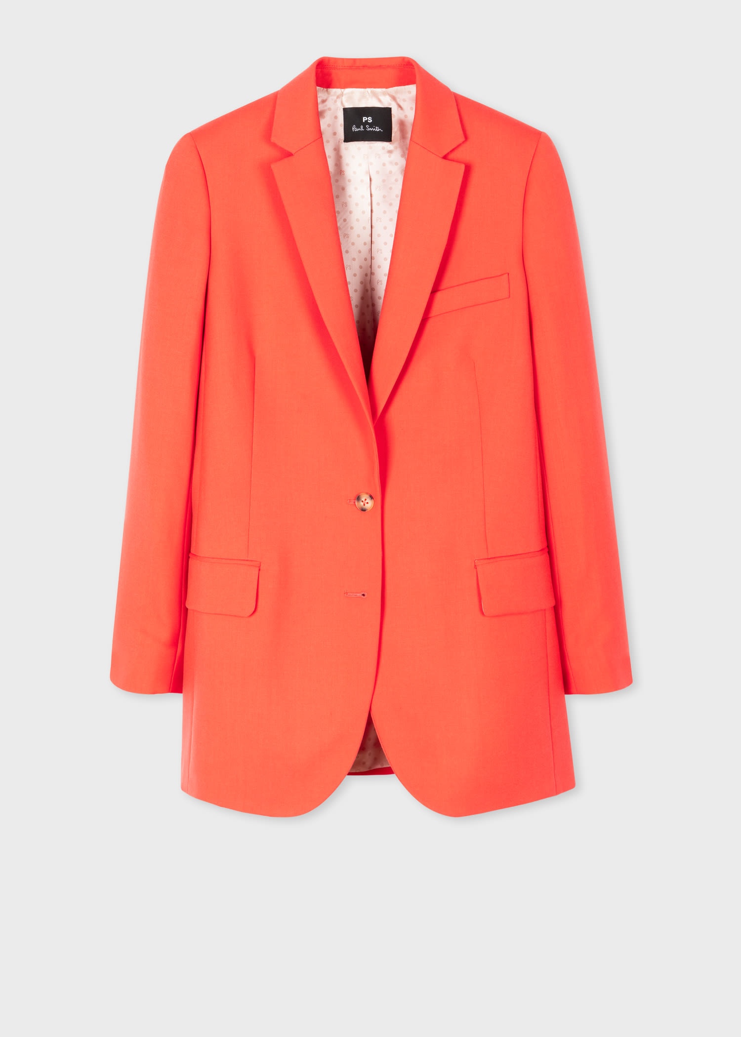 Orange Hopsack Wool Blazer - 1