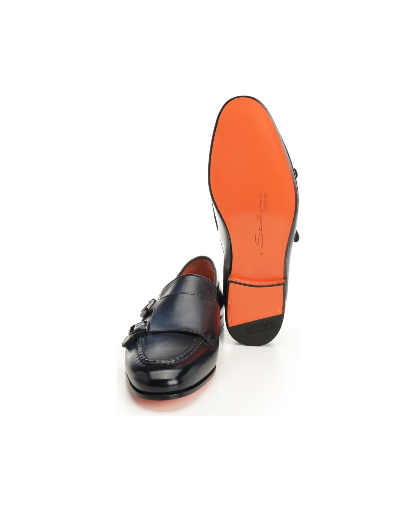 Dong Double Monk Leather Blu - 5