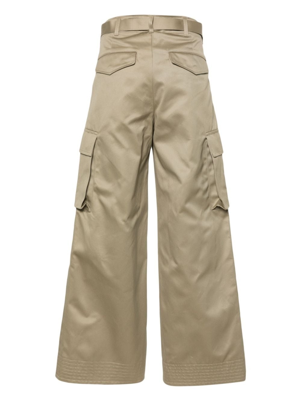 belted cargo trousers - 2