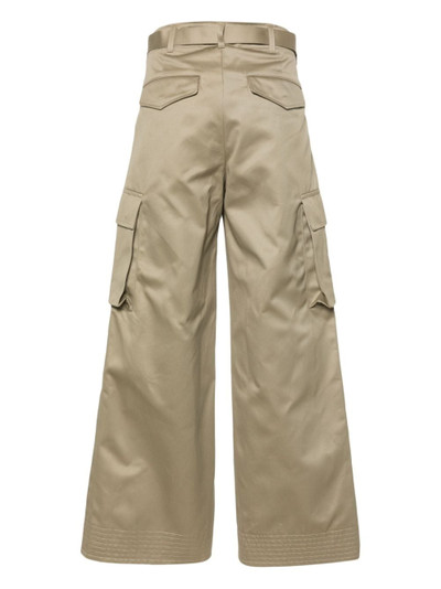 sacai belted cargo trousers outlook