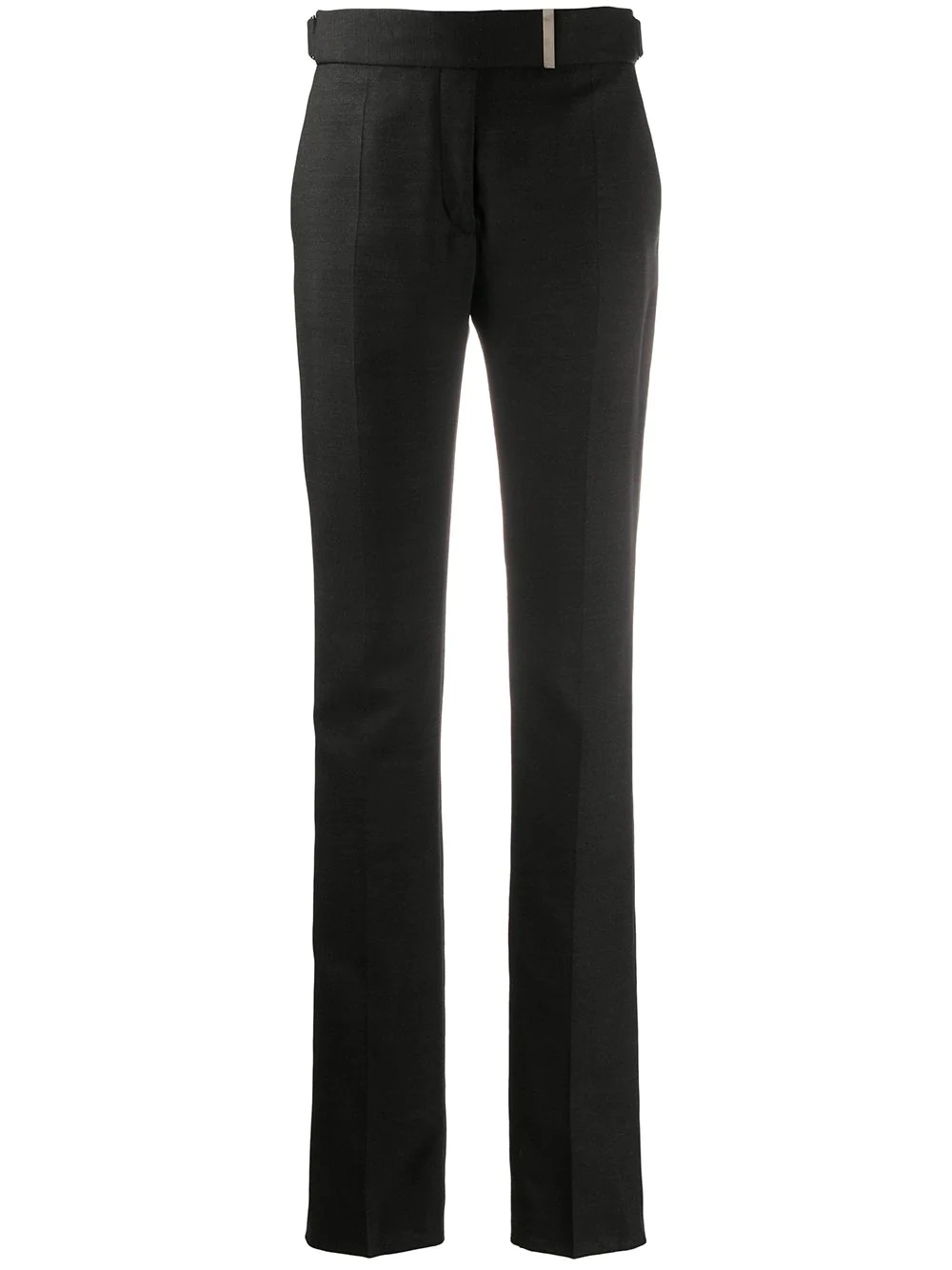 belted slim tailored trousers - 1