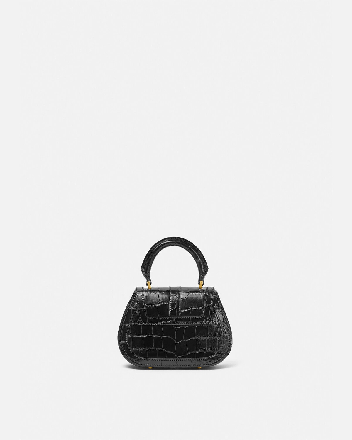 Croc-Effect Greca Goddess Mini Bag - 7
