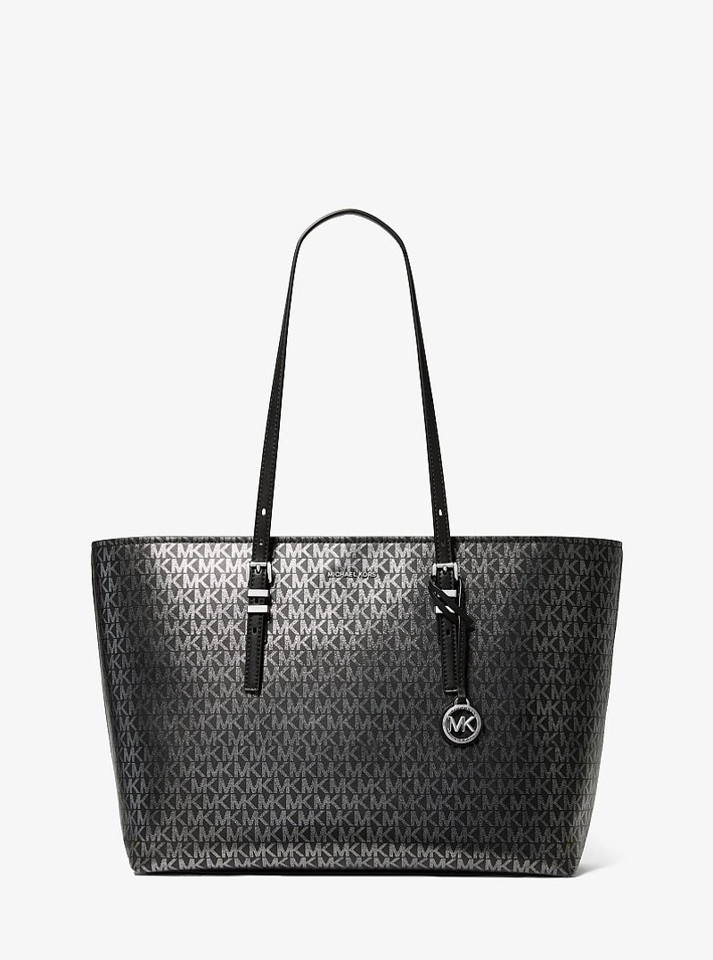 Quinn Large Metallic Signature Logo Tote Bag 1