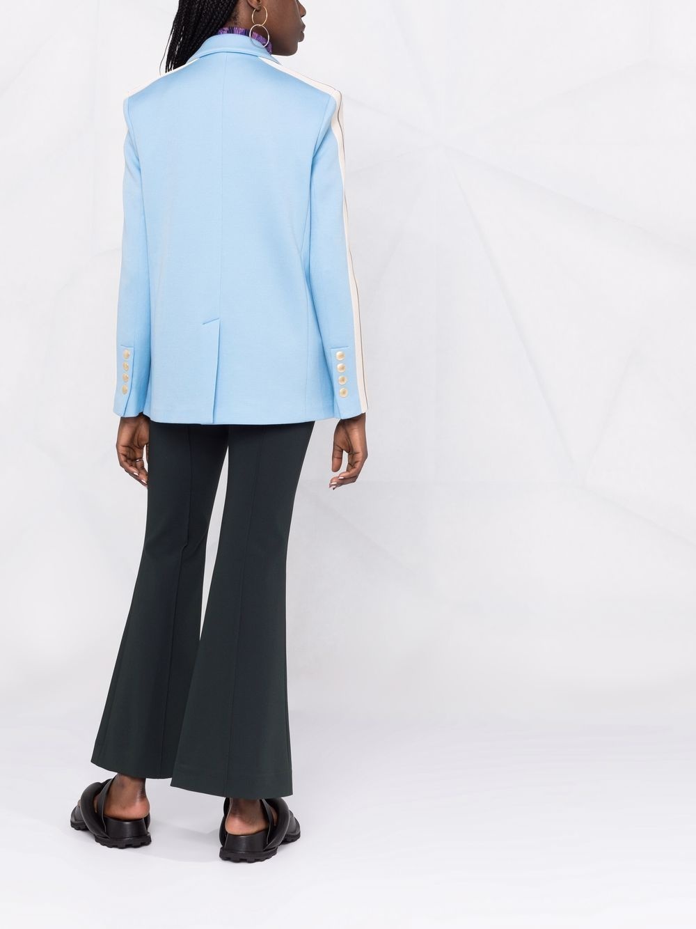 side-stripe buttoned blazer - 4