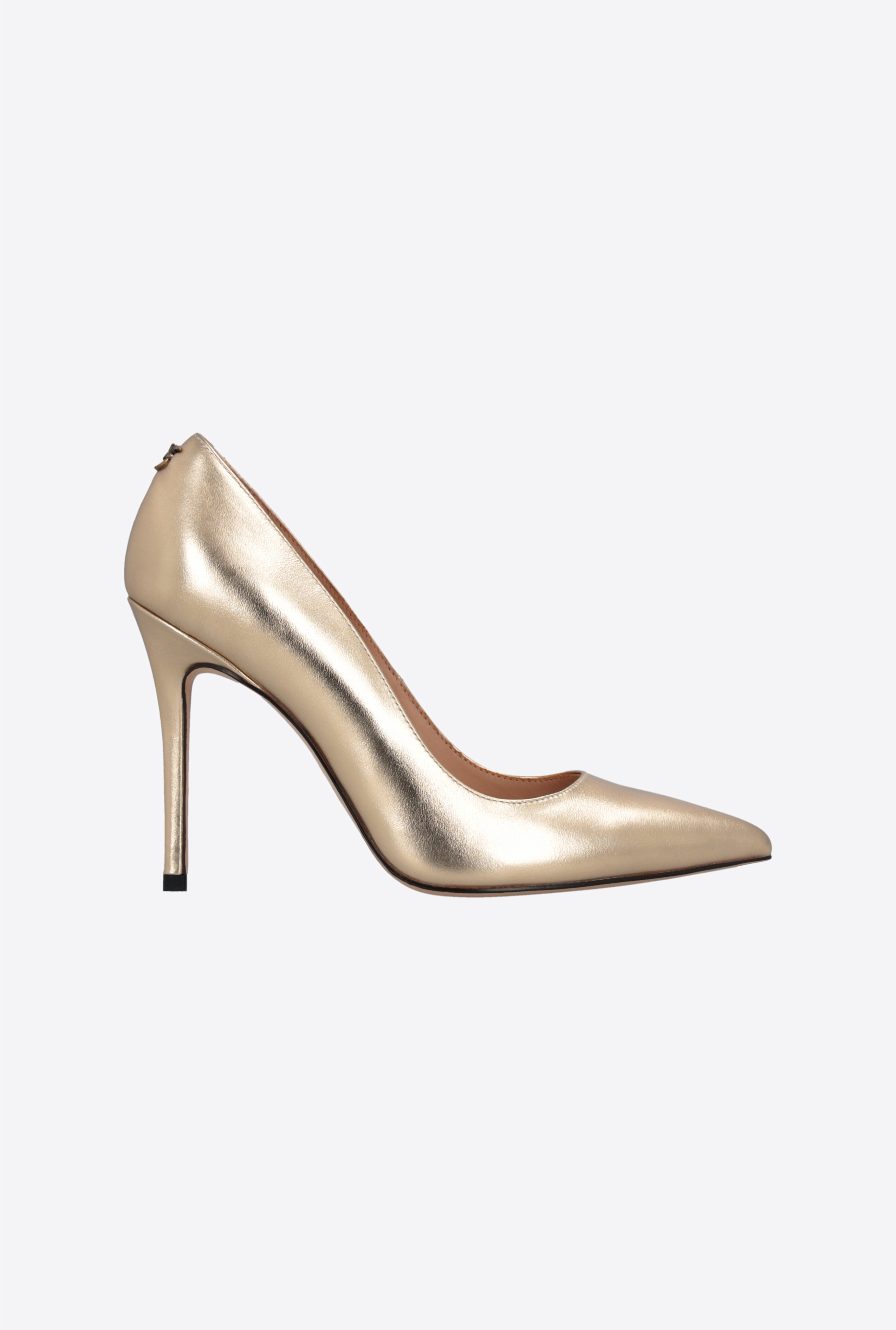 HEELED LAMINATED NAPPA LEATHER PUMPS - 1