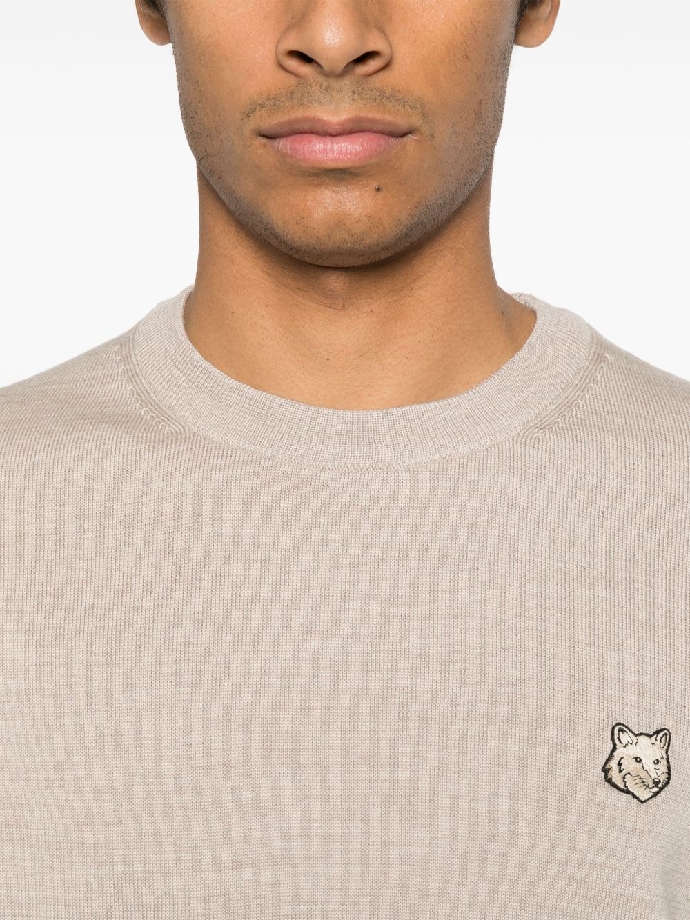 Bold Fox Head Patch sweater - 5