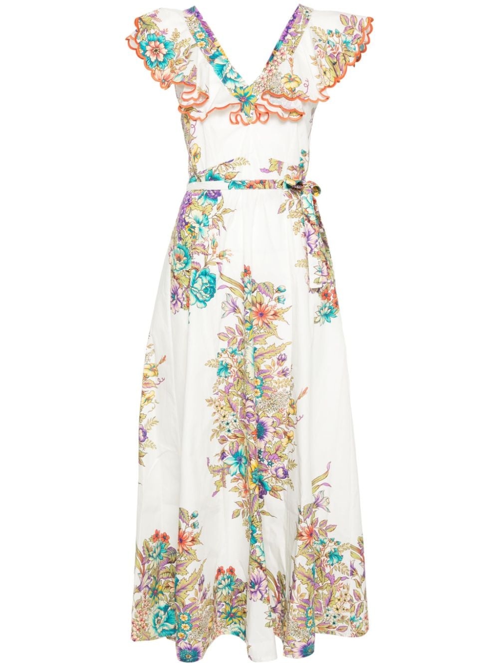 floral wrap maxi dress - 1