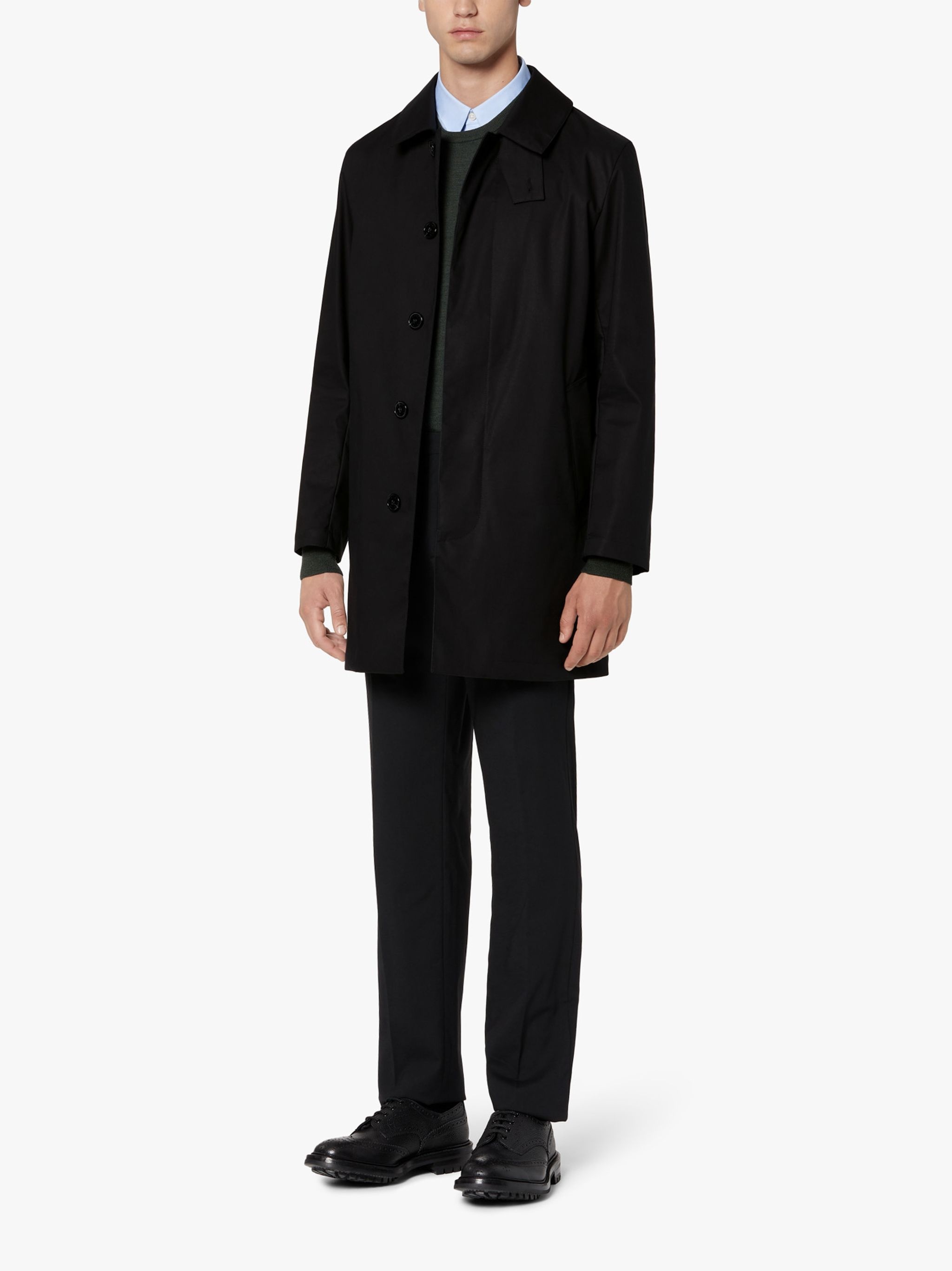 CAMBRIDGE BLACK RAINTEC COTTON SHORT COAT | GMC-100 - 3