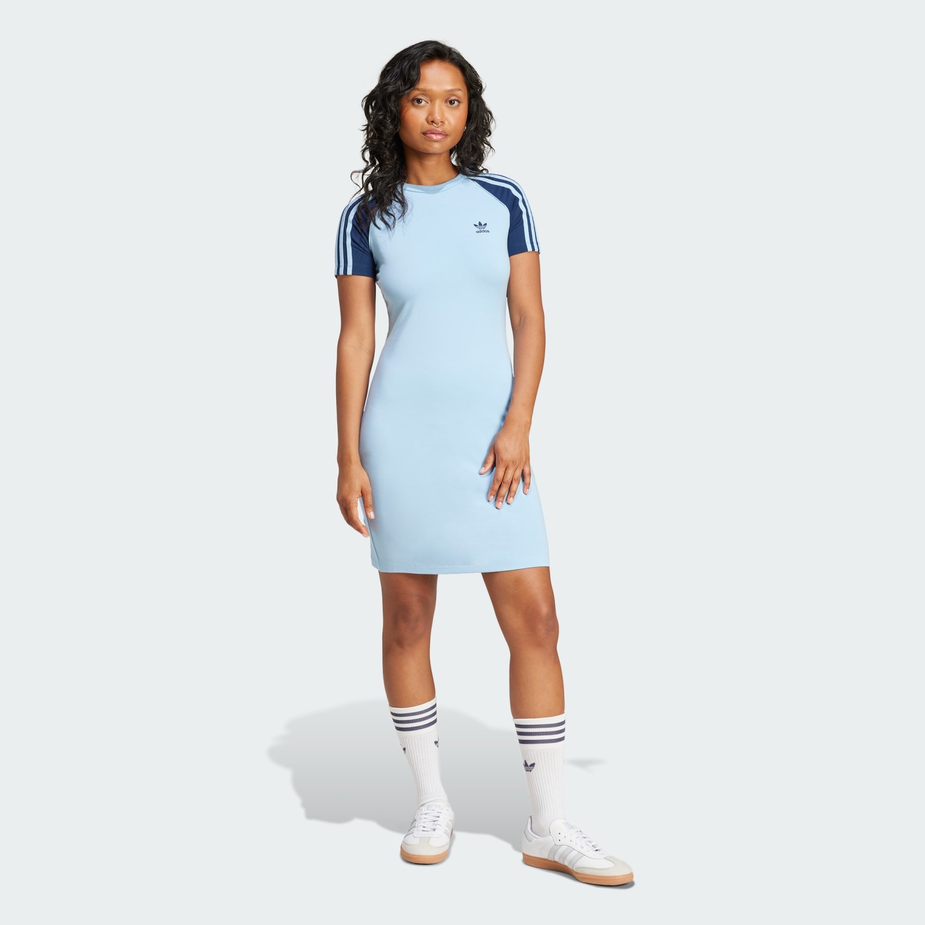 Adicolor 3-Stripes Raglan Short Sleeve Dress - 4