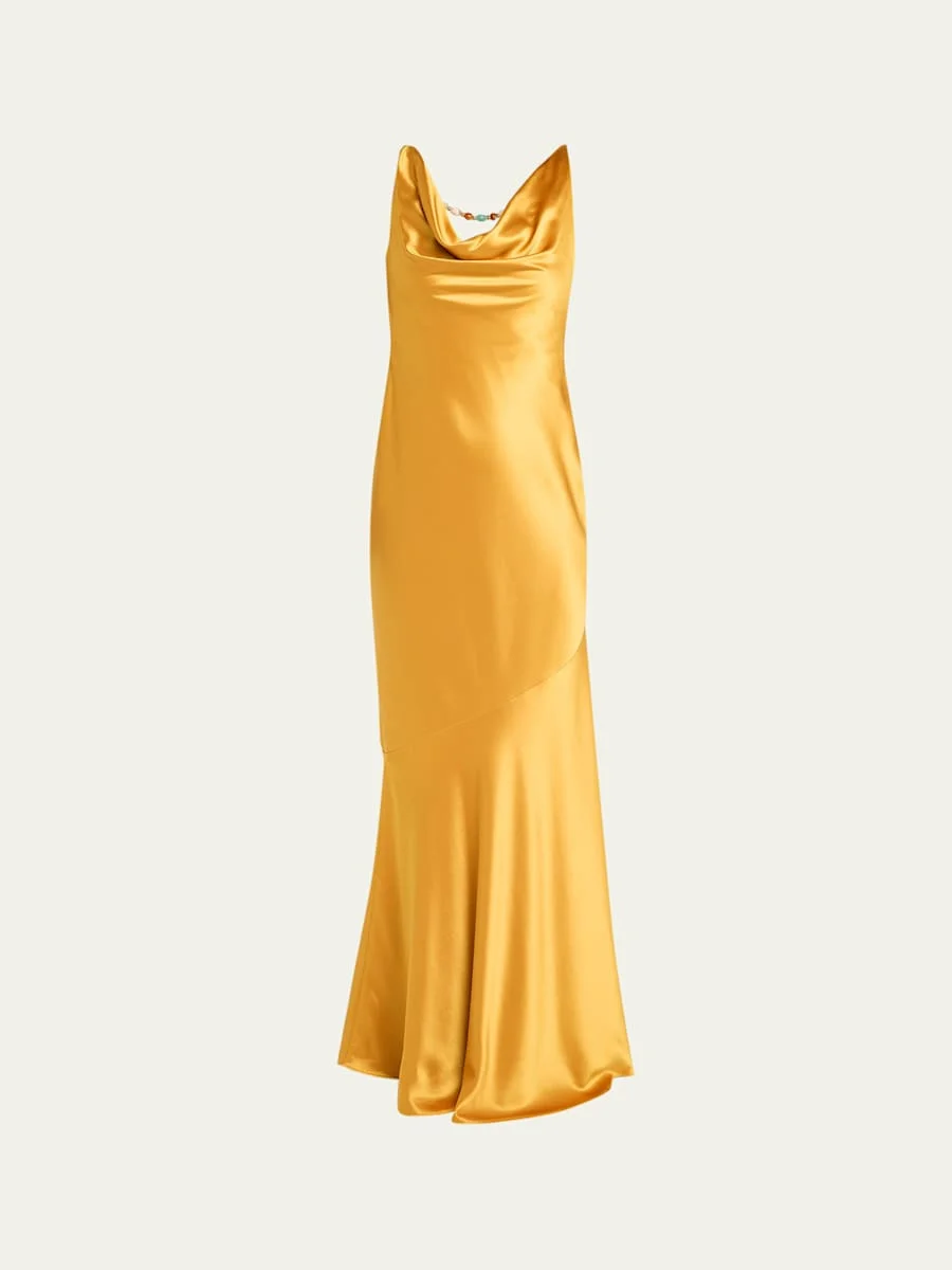 Keryn Satin Maxi Dress - 1