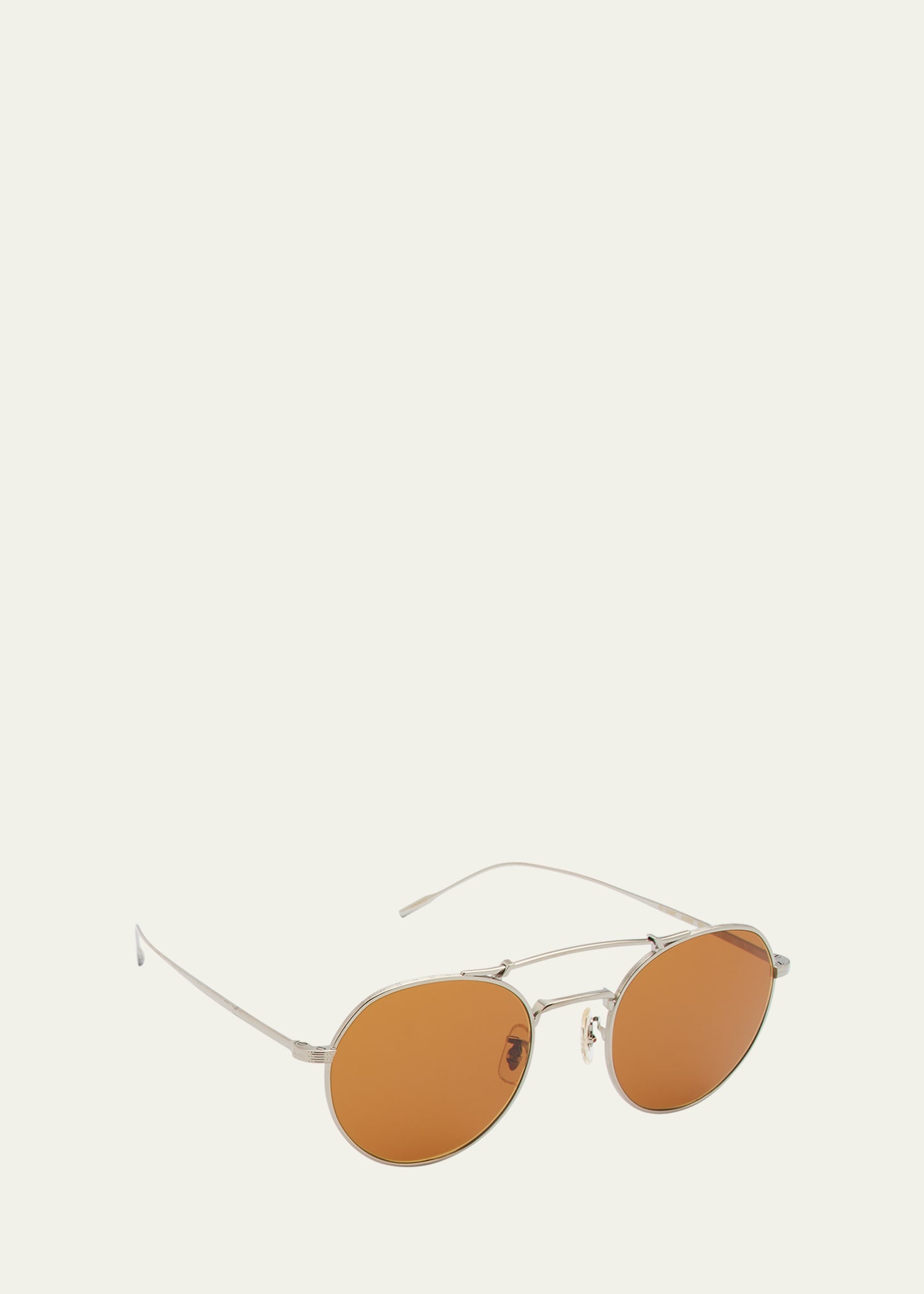 Reymont Titanium Double-Bridge Round Sunglasses - 2