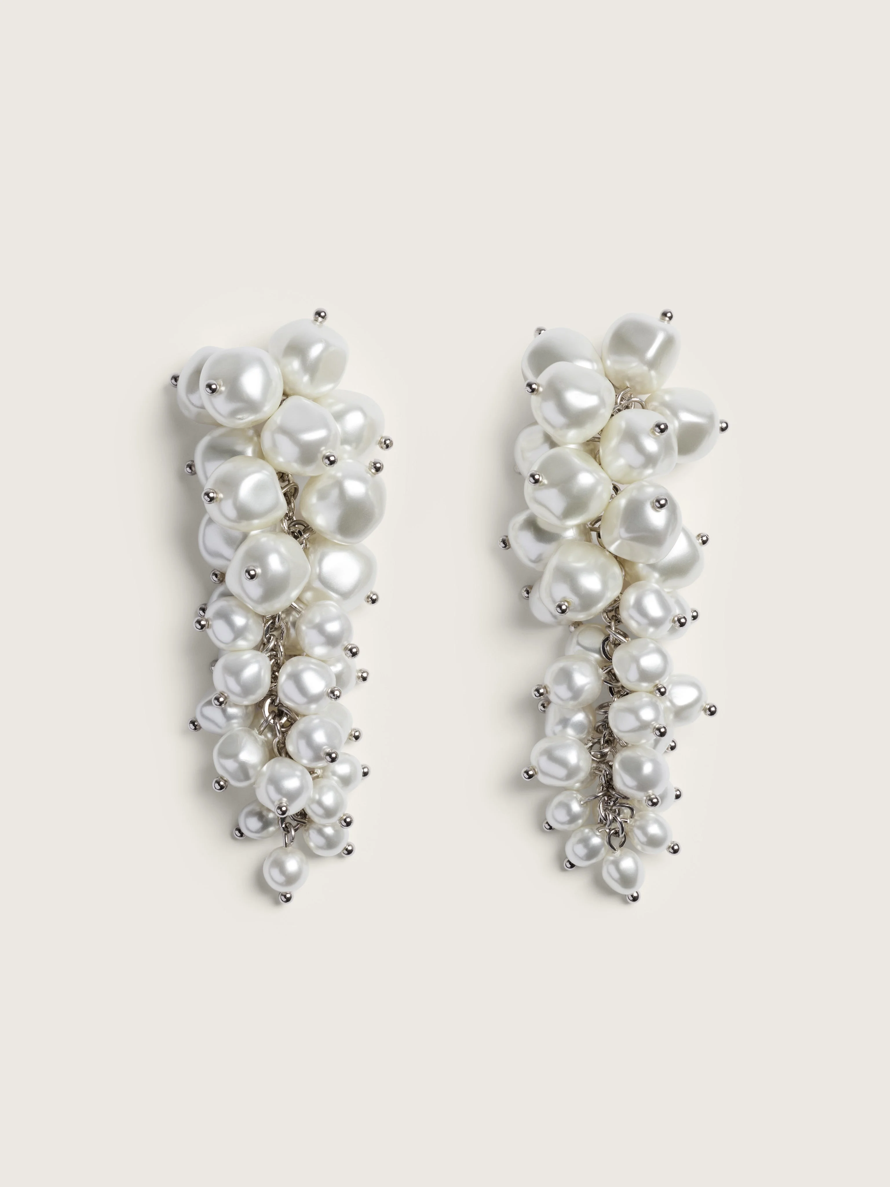 Pearl Cluster Drip Earrings - 1