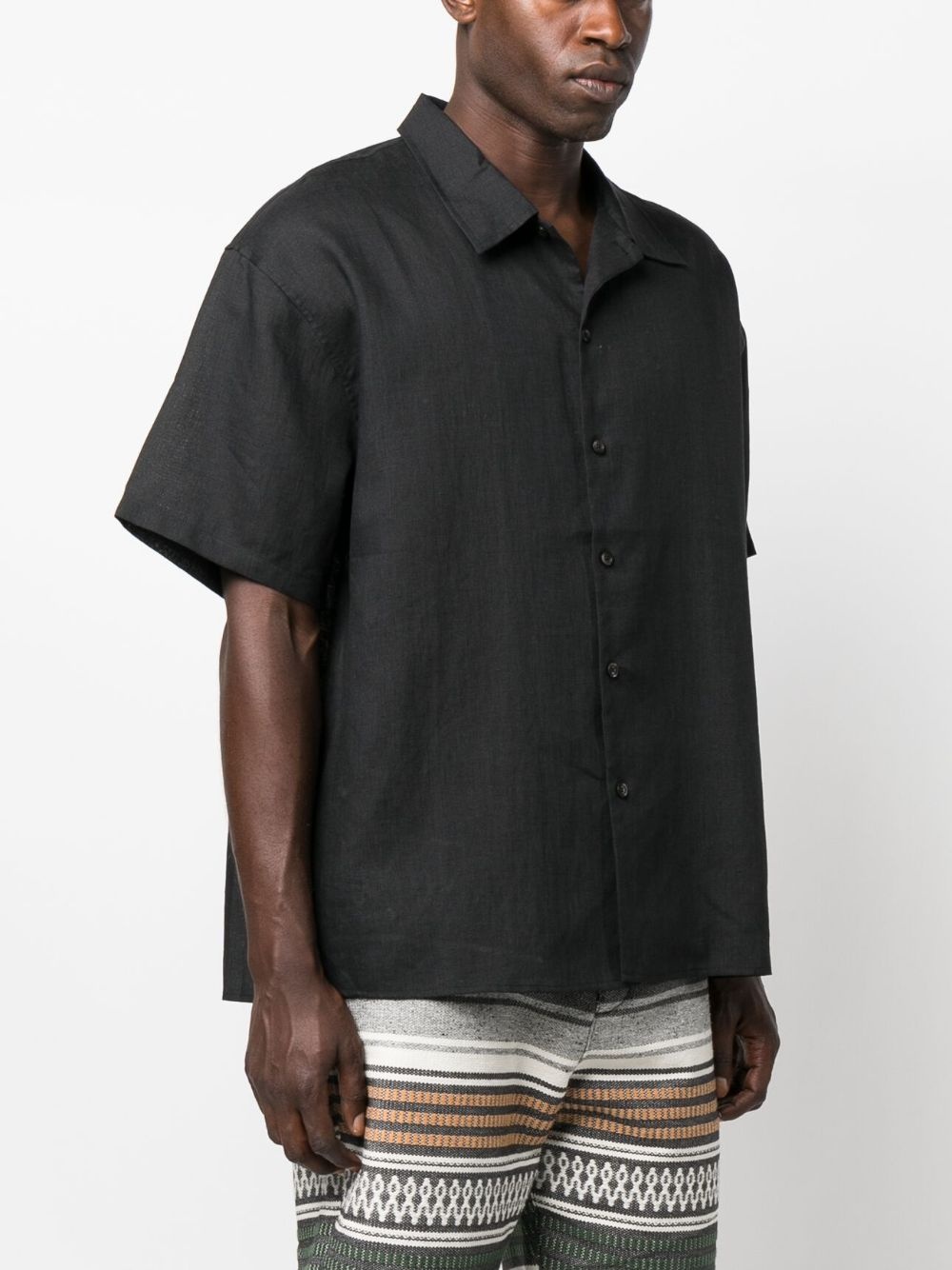 short-sleeve linen shirt - 3