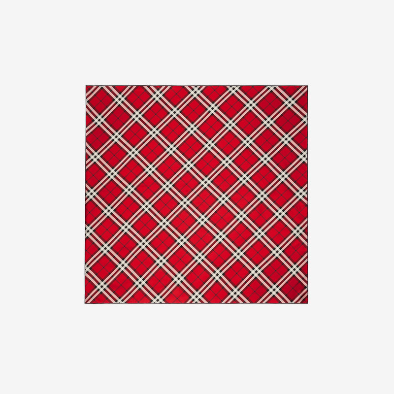 Check Silk Scarf 5
