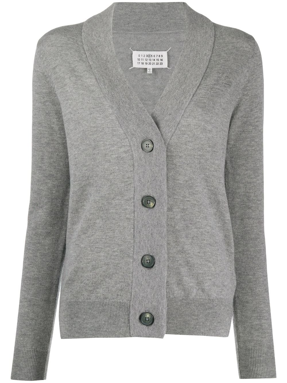 button-up wool cardigan - 1