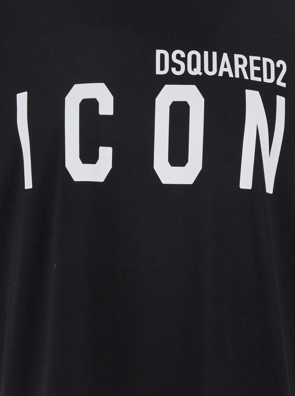 Dsquared2 Men Black Crewneck T-Shirt With Maxi Logo Print On The Front In Cotton Man - 3