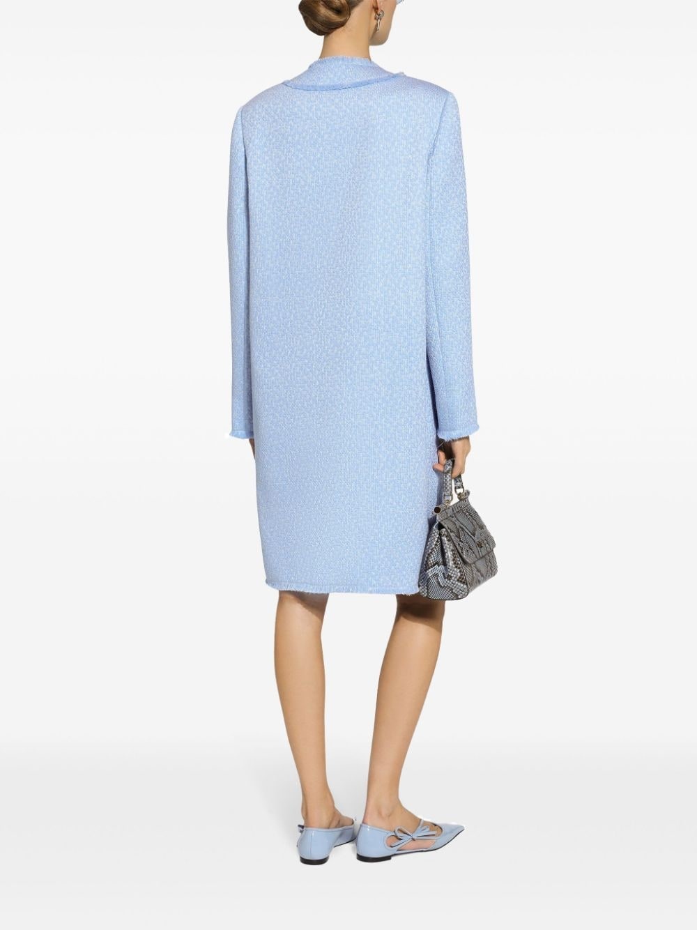 single-breasted bouclÃ© coat - 4