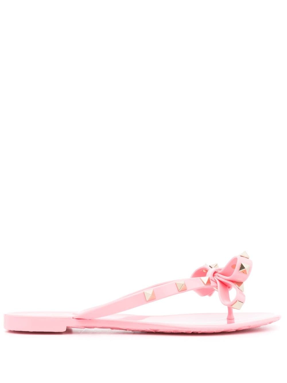 Rockstud bow-embellished flip-flops - 1