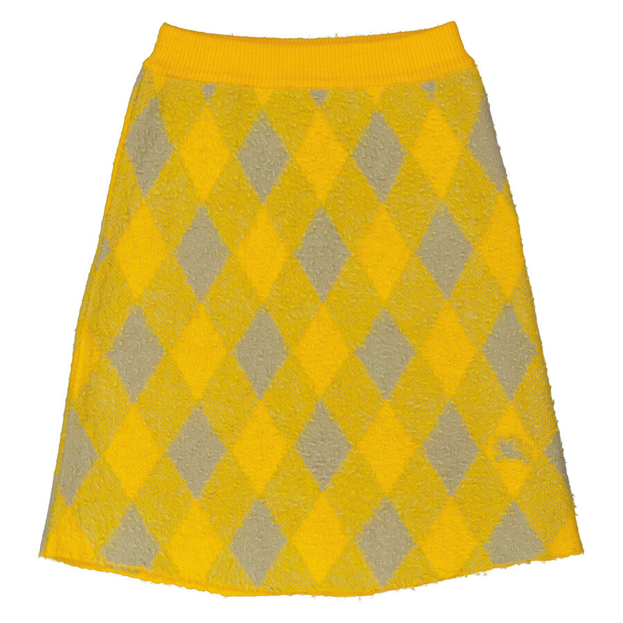 Burberry Argyle Knee Length Wool Skirt - 2