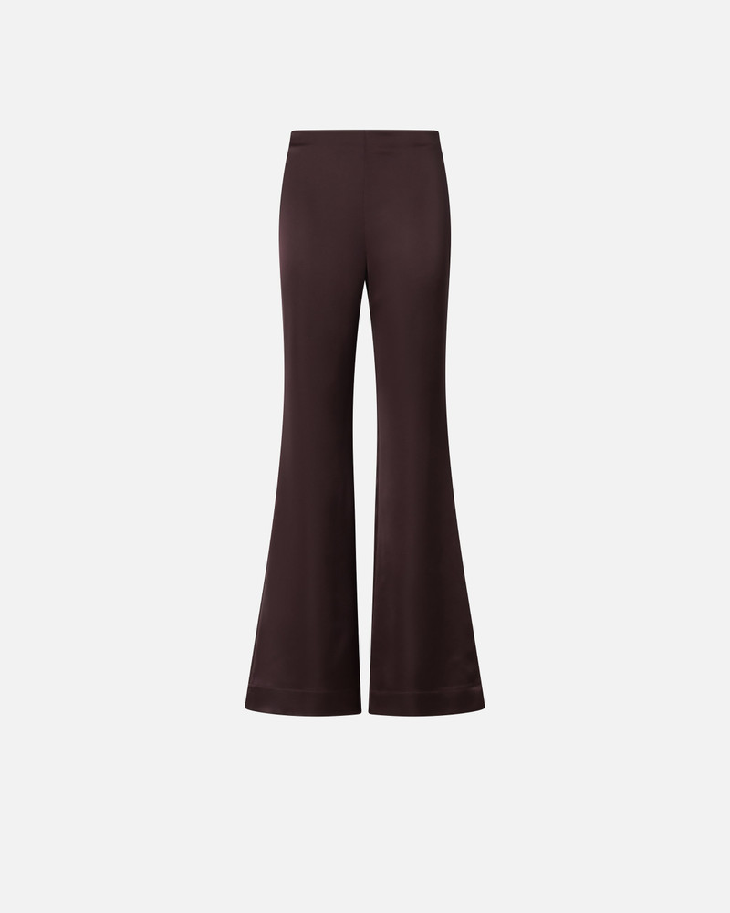 FLARED TROUSERS IN SATIN 1