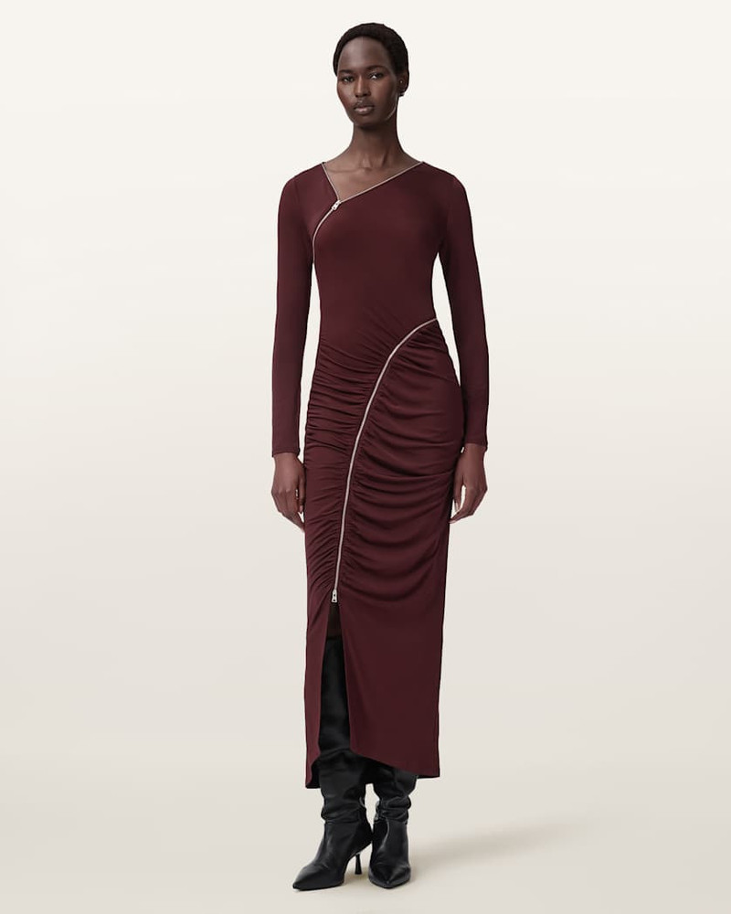 ALLSAINTS ELSIE ZIPPER MAXI DRESS outlook